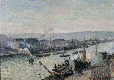 ルーアンの聖セヴェル港、1896年 作： Camille Jacob Pissarro